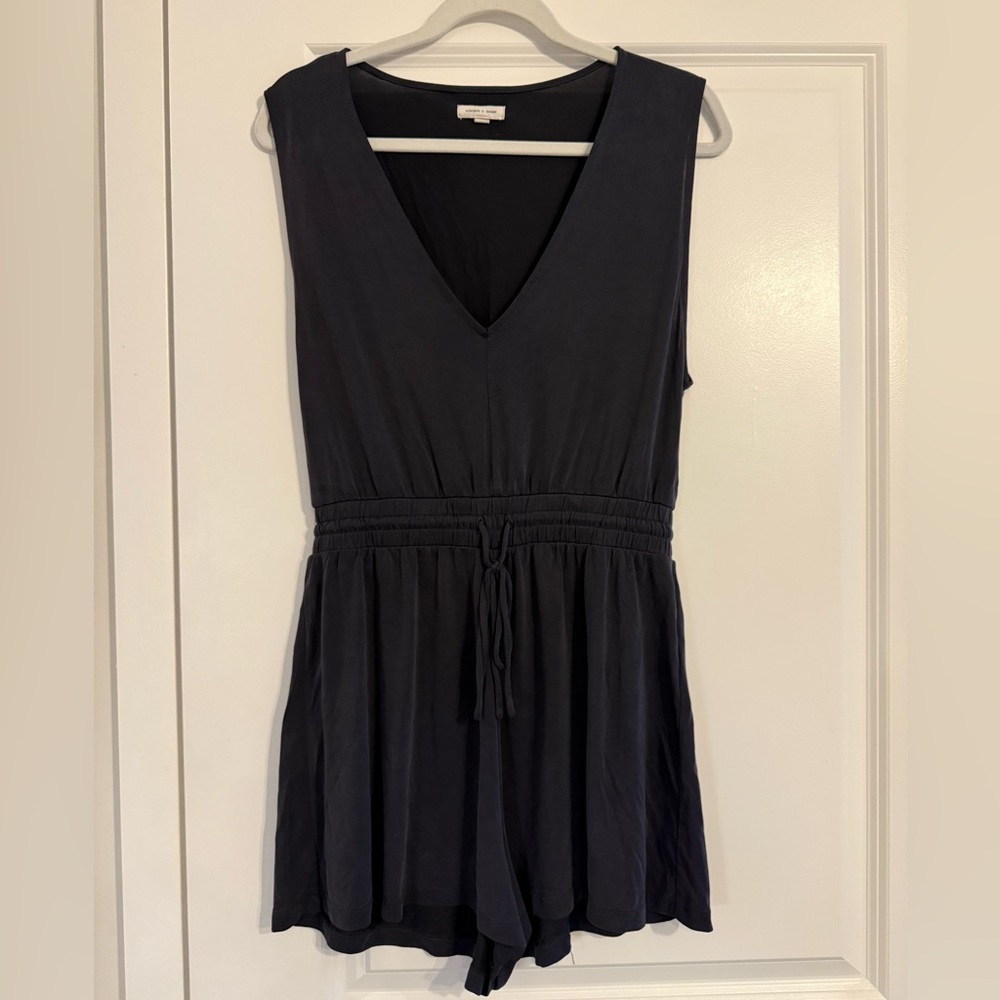 Silence + Noise Charcoal Romper